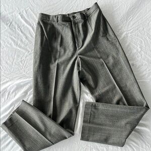 Grey with Blue Glen Plaid Rafaella Trousers - Size 12